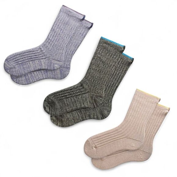NWT Lululemon (3-Pairs) Daily Essentials Crew Length Ragg Socks, Large (9–11) - Picture 1 of 12